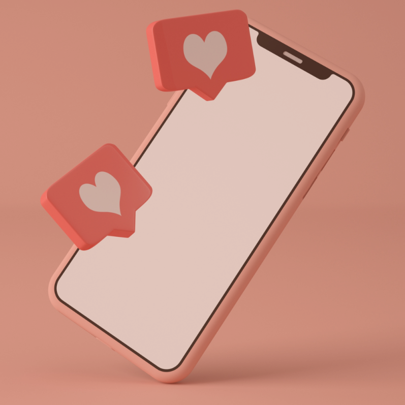 Likes auf Social Media auf pinkem Smartphone/©Nicolas Menijes_Canva